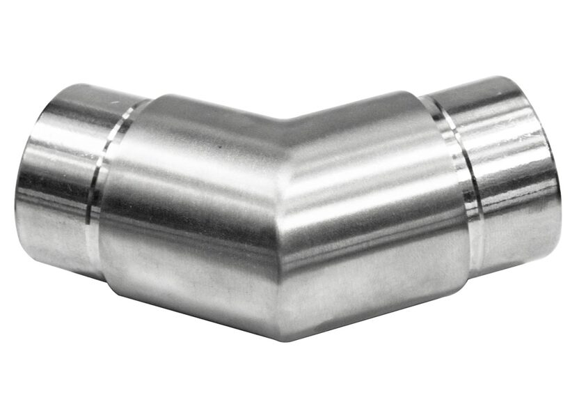 Flush angle 135°, 42.4x2mm, AISI 304, Satin