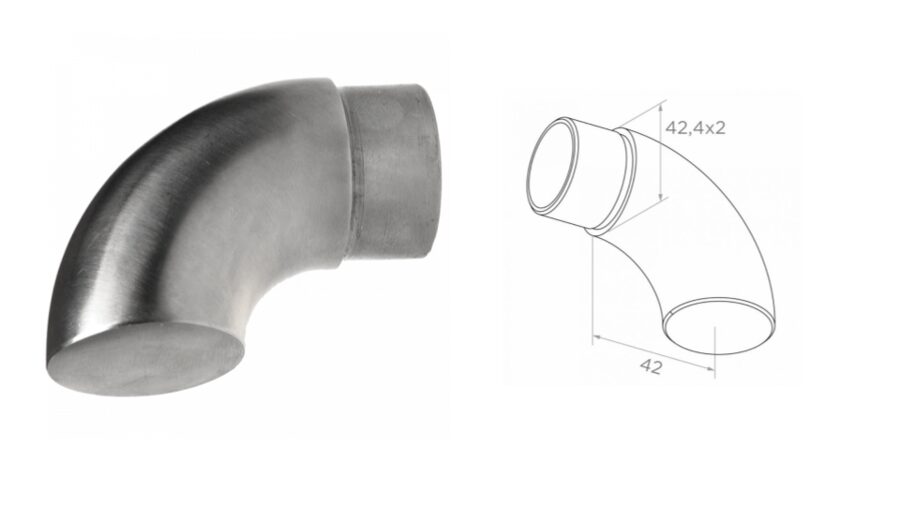 Gala korķis 42,4x2mm, H42, AISI 304