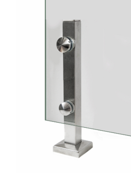  INOX Stikla margu statnis, ar 2 stikla turētājiem, 40x40 H405mm, AISI 304