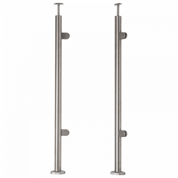 INOX Stikla margu statnis, labajā pusē 2 stikla turētāji, D42,4, H1060, AISI304