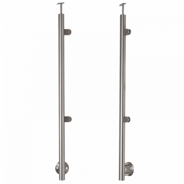 INOX Stikla margu statnis, labajā pusē 2 stikla turētāji, D42.4, H1230mm, AISI 304