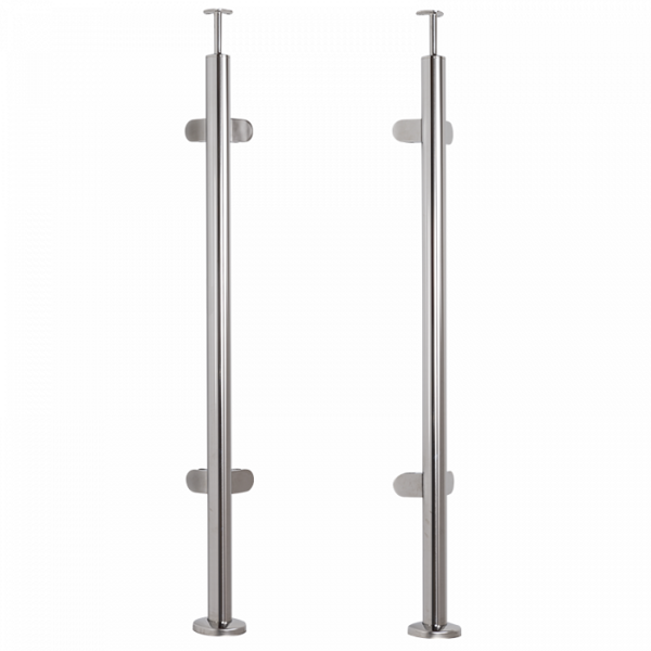  INOX Stikla margu statnis, stūra, 4 stikla turētāji,  D42.4 H1060mm, AISI 304 (pulēts)