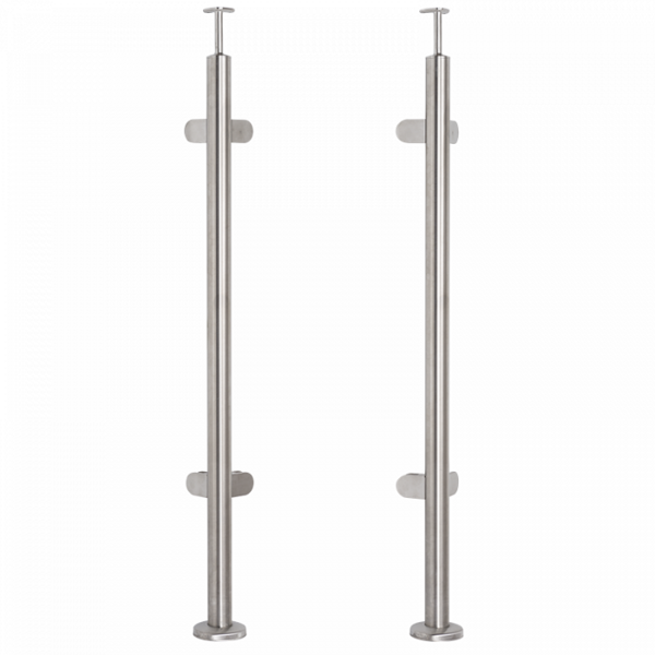 INOX Stikla margu statnis, stūra, ar 4 stikla turētājiem,  D42,4, H1060 AISI 304