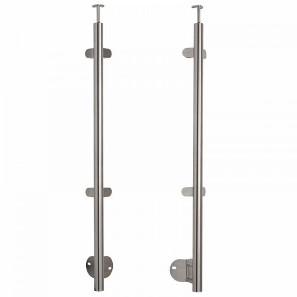 INOX Stikla margu statnis, stūra ar 4 stikla turētājiem,  D42,4, H1230mm, AISI 304