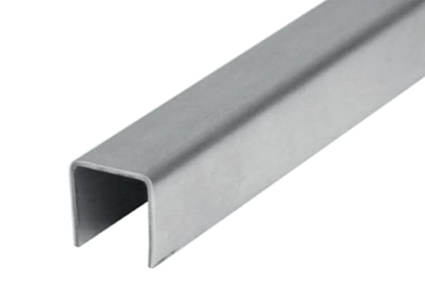 Margu lenteris ar gumju T8mm, 15x15x15mm, L2500mm, AISI 304, Satin, slīpēts