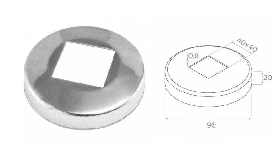Nosegvāks 42,4, D96, H20, T0,8, AISI 304