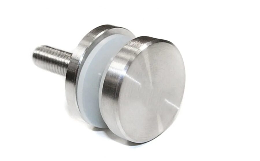 Punktveida stikla turētājs, M8, D30, AISI 304, Satin