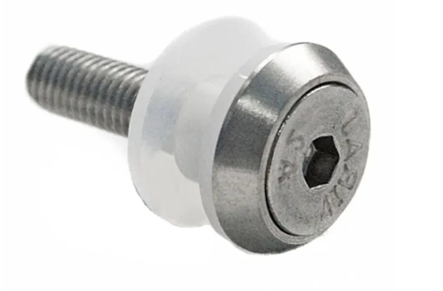 Stikla turētājs ar konisku paplāksni, M8X40, D22mm, AISI 304, Satin