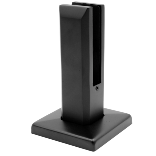 Stikla turētājs H182, 50x50mm, stiklam T12 - 17,52mm, AISI 304 RAL9005